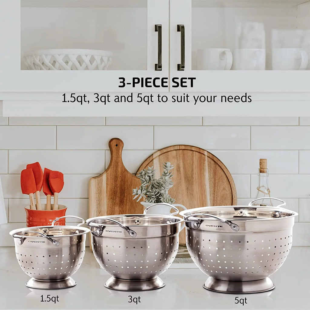 Stainless Steel Colander Set of 3 O5894