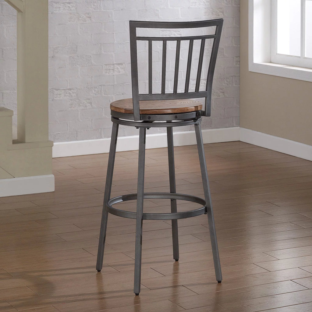 Slate Gray Golden Oak Counter Stool G417331