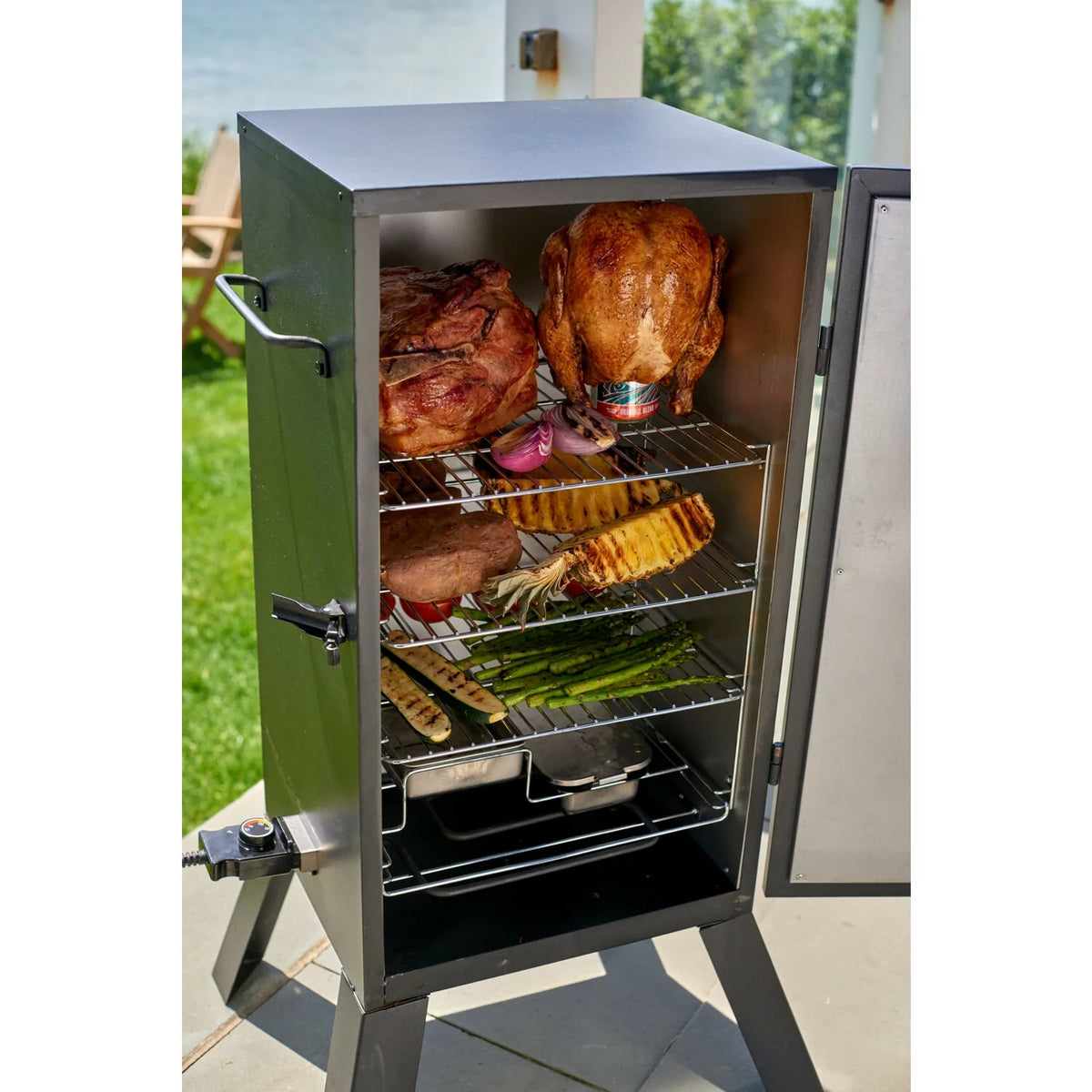30-inch Vertical Analog Electric Outdoor Smoker, Black F5860