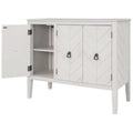 Wooden Storage Cabinet with Adjustable Shelf, Antique Gray O75253