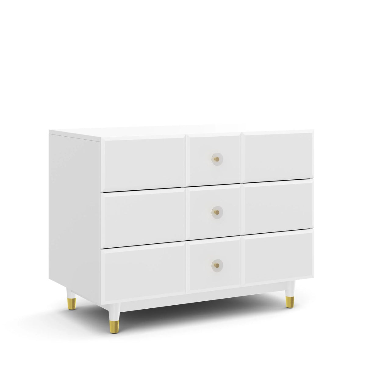 White 3 Drawer Dresser V15306