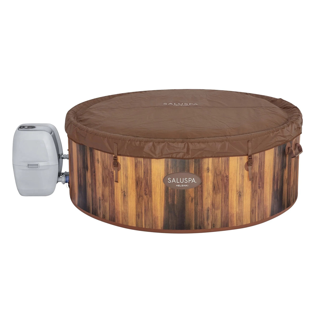7 Person Inflatable Hot Tub with 180 AirJets, Brown A591