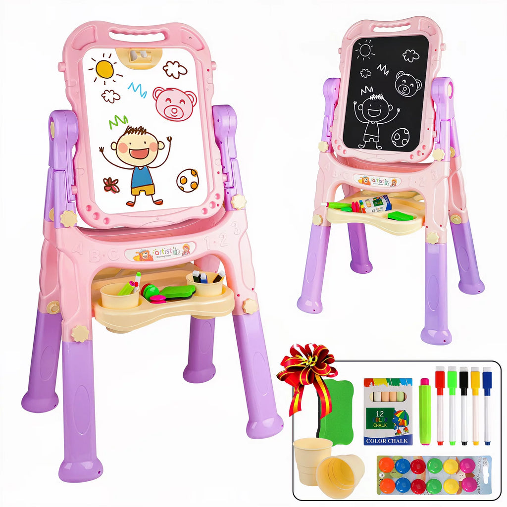 Pink Double-side Standing Art Easel for Kids D8350