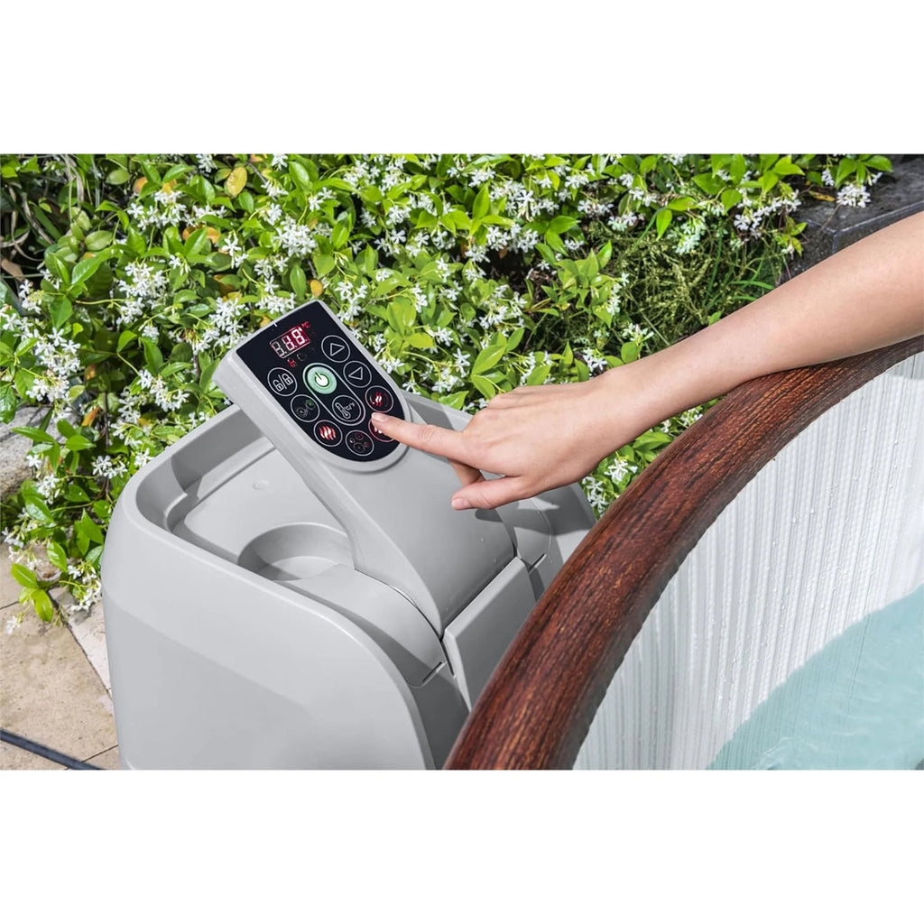 7 Person Inflatable Hot Tub with 180 AirJets, Brown A591
